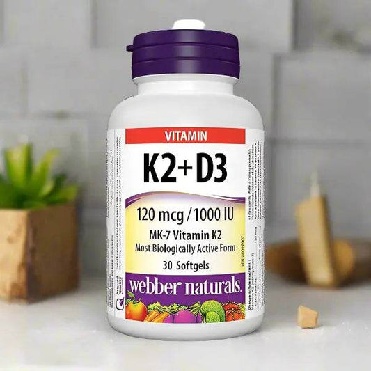 Webber Naturals Vitamin K2 + D3, 30 Ct - Vitamins House