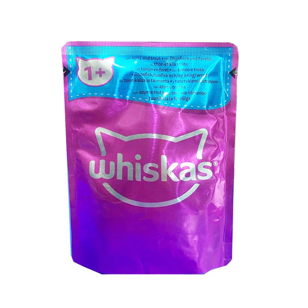 Whiskas 1+ Adult Tuna and Trout Wet Food Pouch, 85g - Vitamins House