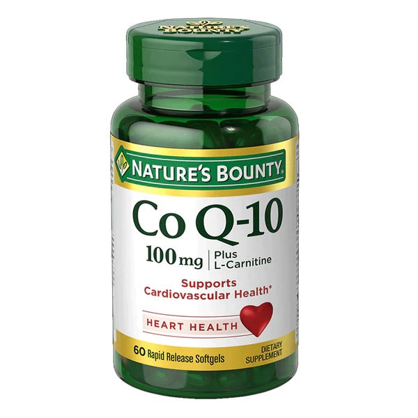 Nature's Bounty CoQ10 100mg Plus L-Carnitine, 60 Ct
