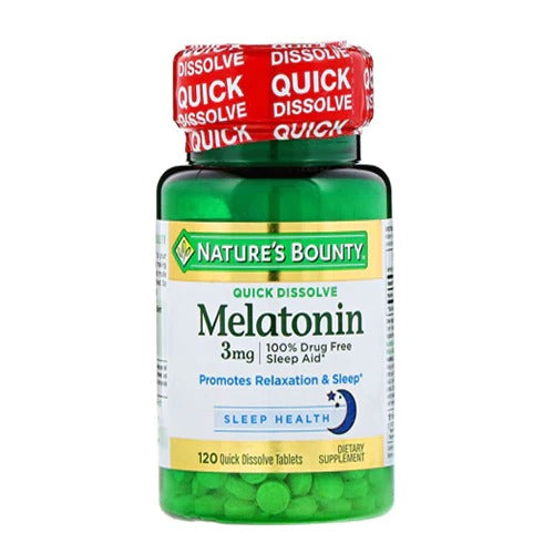 Nature's Bounty Melatonin 3mg Quick Dissolve, 120 Ct