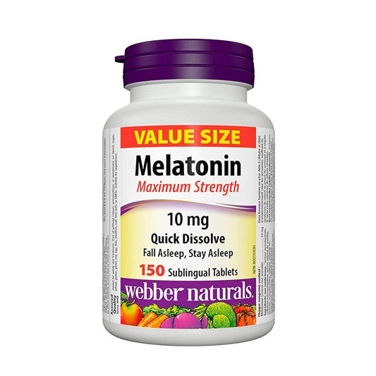 Webber Naturals Melatonin Maximum Strength Quick Dissolve 10mg, 150 Ct