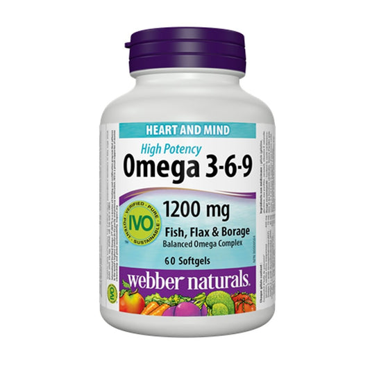 Webber Naturals Omega 3-6-9 1200mg, 60 Ct